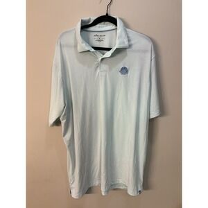 Peter Millar Seaside‎ Polo Shirt Light Blue/Green Size XL Butler National Golf